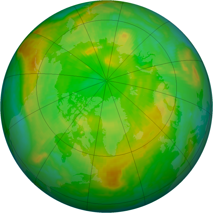 Arctic ozone map for 14 June 2000